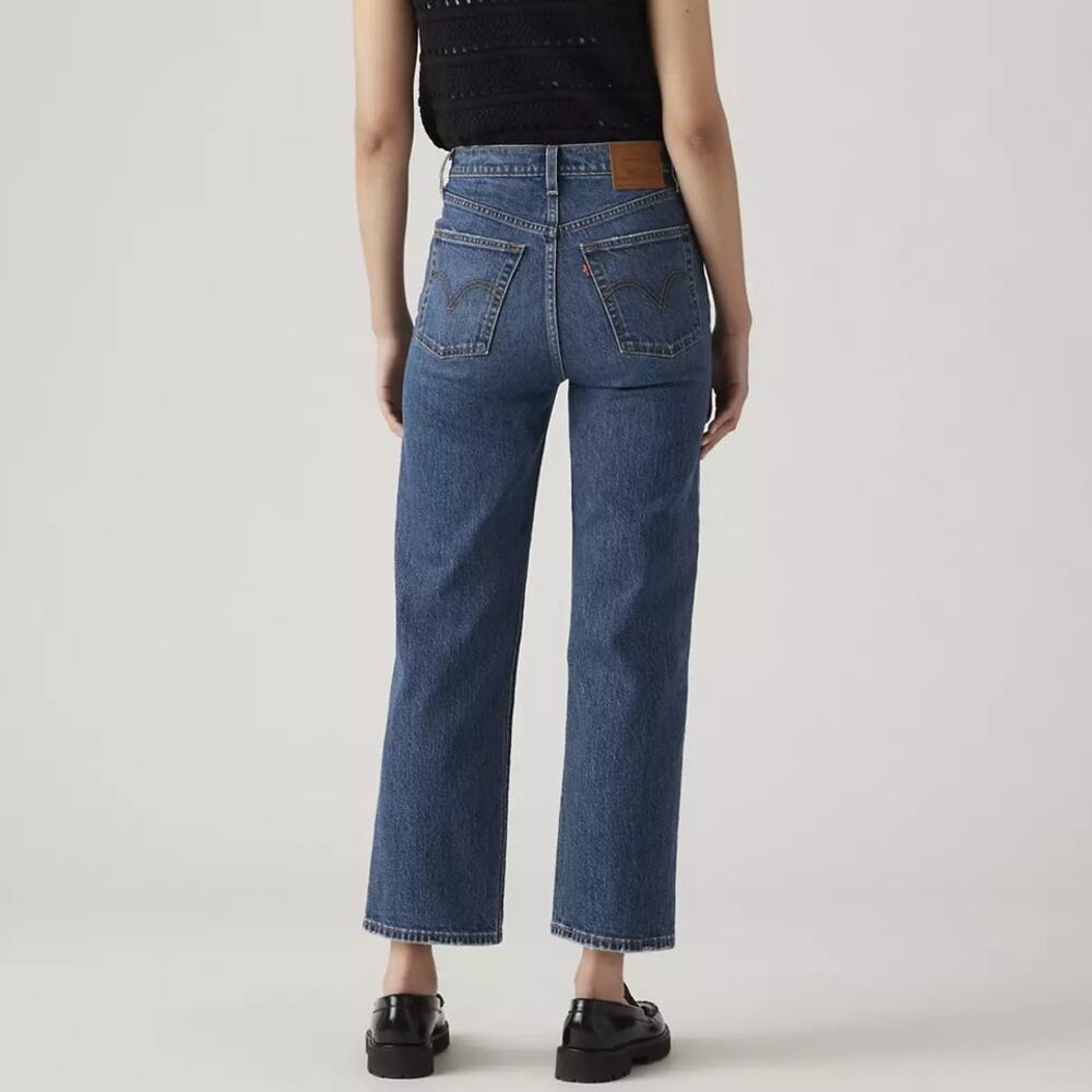 Levi's Ribcage Straight Ankle Denim High Rise Jeans Blue 23 NWT - Picture 4 of 14